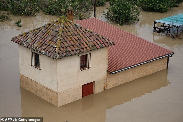 Затопленный дом в Мальграт-де-Мар, провинция Барселона
