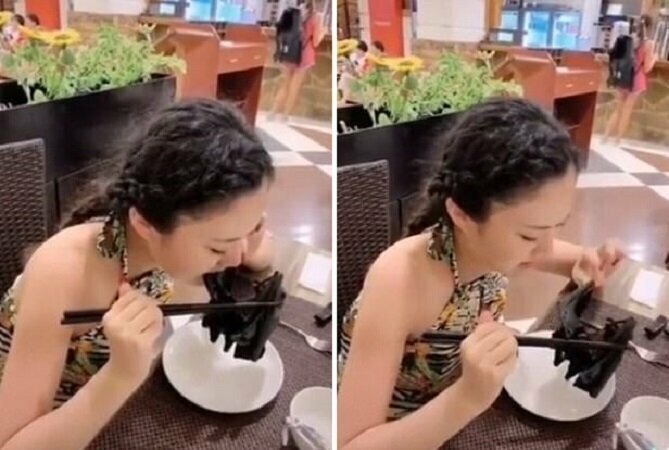 В Сеть попало видео, как китаянка поедает традиционное для Уханя блюдо - суп из летучей мыши