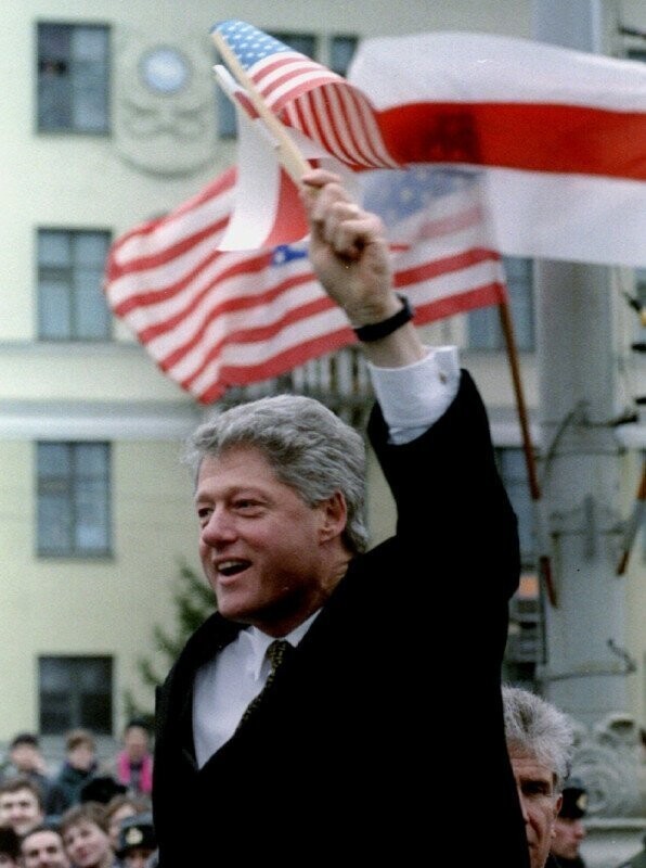 Первый и последний визит американского Президента Билла Клинтона в Беларусь в 1994 году.