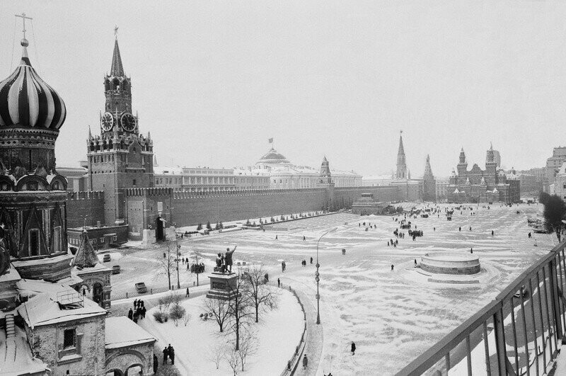 Красная площадь 1 января 1973 г. Москва, фото В. Егорова 