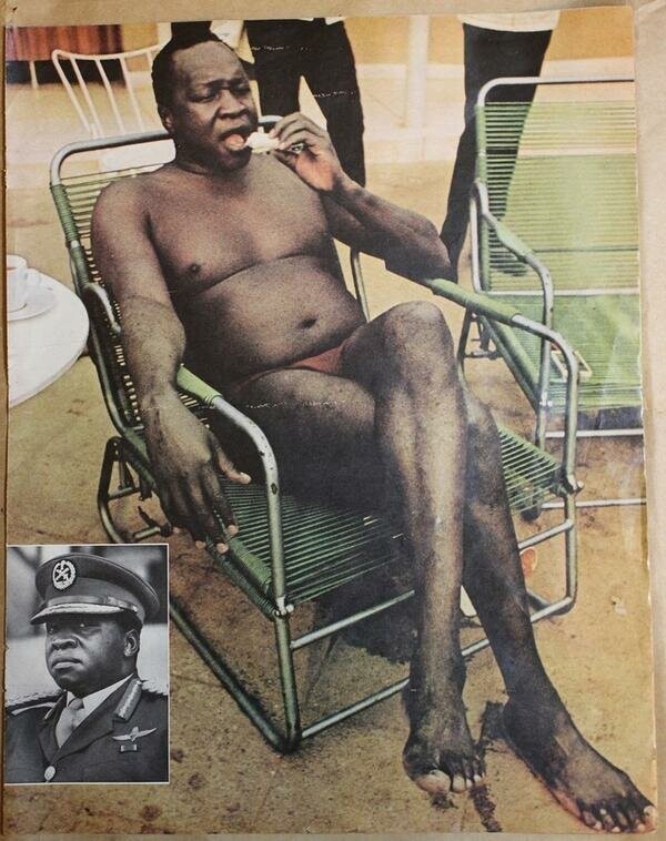 Отдохнуть душой и телом порой бывает очень важно... Иди Амин, диктатор Уганды, Африка, 1972 год.