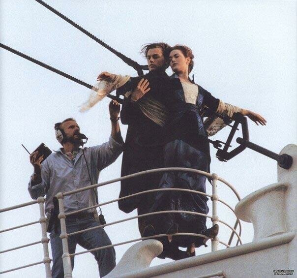 Фотографии со съёмок фильма "Титаник", 1996 г. 