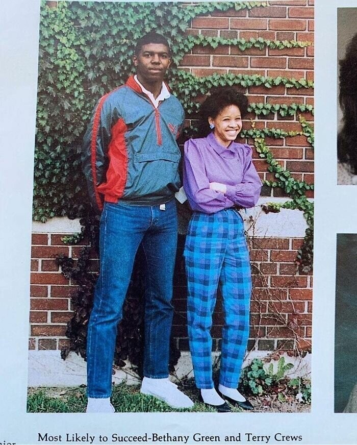 "Терри Крюс с одноклассницей в 1986-м"