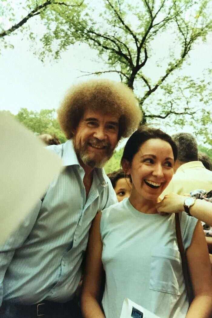 "Мама с Бобом Россом на мероприятии в Нью-Йорке, 1989"