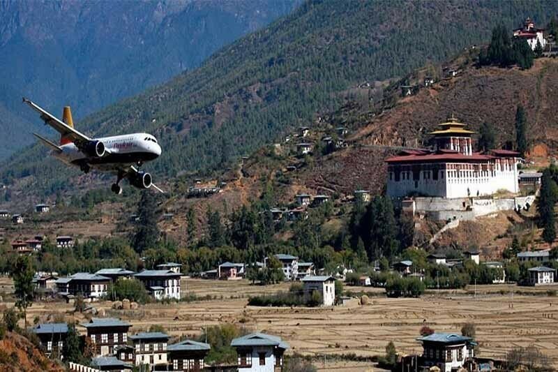 7. Аэропорт Паро, Бутан.