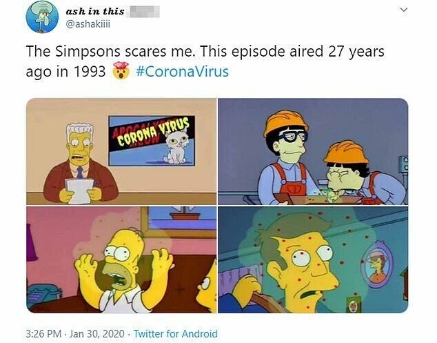 "Симпсоны" меня пугают. Эта серия вышла 27 лет назад, в 1993 году"