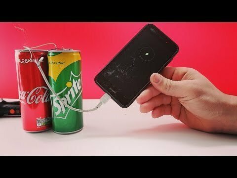 Как Зарядить Телефон с помощью Кока Колы и Лимона 