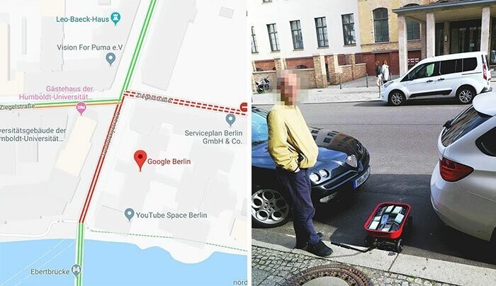 Художник из Берлина обманул Google-карты с помощью 99 смартфонов