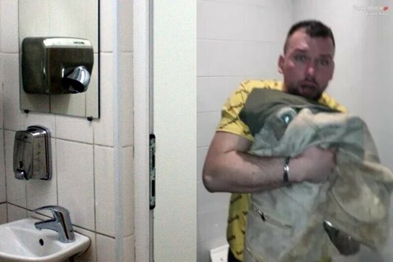 Жертва туалетного вуайериста из Польши успела его сфотографировать, и теперь извращенец в розыске