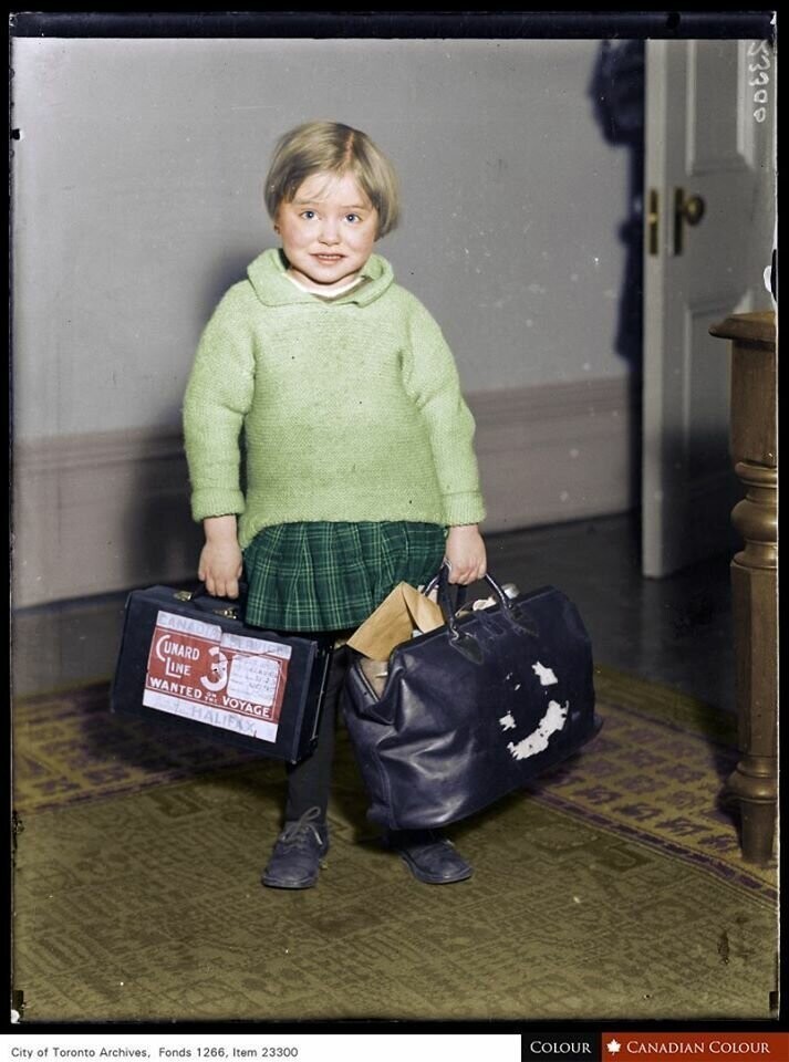 Элси Уайли, потерянная 4-летняя девочка, в полицейском участке № 1, Торонто - 2 марта 1931 г.