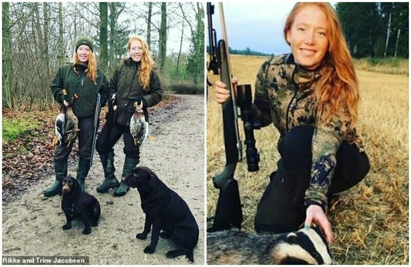 "Кровожадные стервы!": близняшек из Дании затравили за фото с охотничьими трофеями