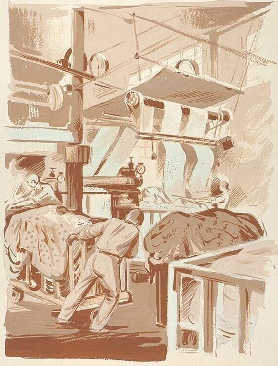 На ткацкой фабрике