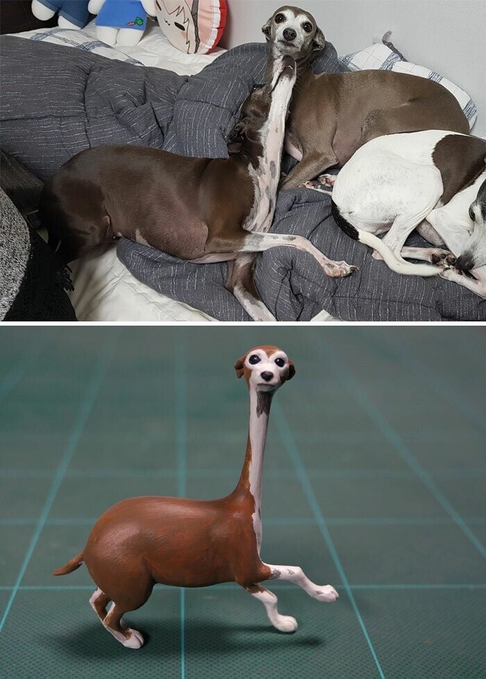 Японский художник превращает мемы с животными в скульптуры