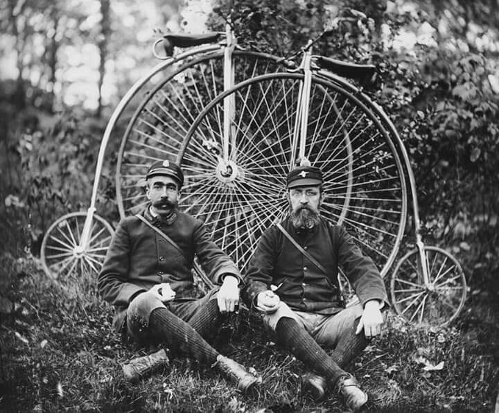 Американские велосипедисты, отдыхающие в лесу, 1890 