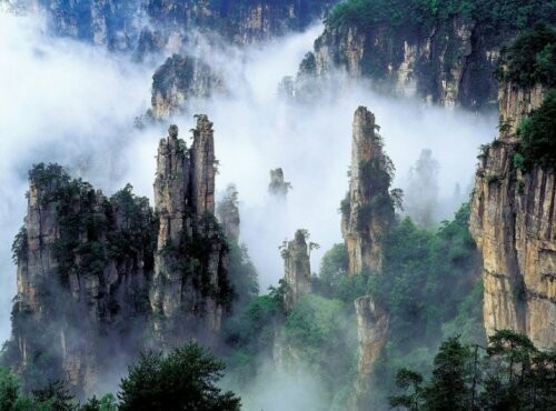 8. Горы Тяньцзи, провинция Хунань