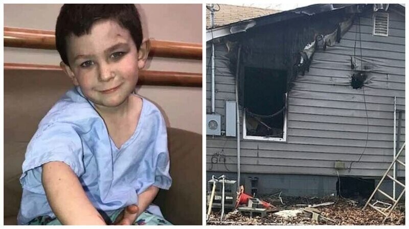 5-летний мальчик спас от пожара всю семью