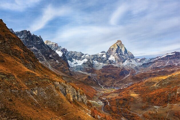 Маттерхорн Высота над уровнем моря: 4 478 метров На границе между Швейцарией и Италией 