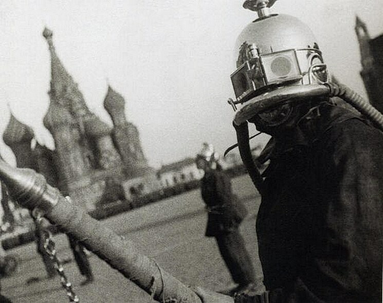 Cмотр пожарных дружин на Красной площади. 1932 г.