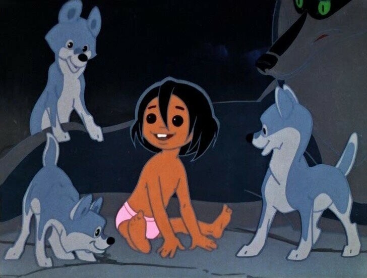 Кадр из мультфильма «Маугли», 1973