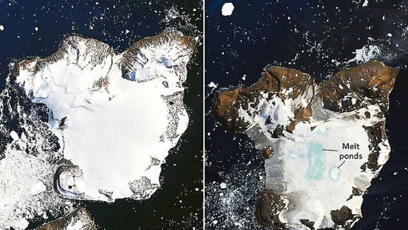 Таяние льда в Антарктике заметили из космоса