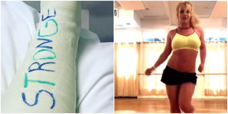 Бритни Спирс танцевала перед камерой и сломала ногу