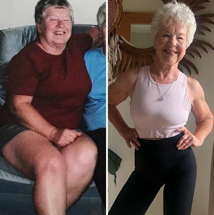 Пенсионерка превратилась из толстухи в гуру фитнеса