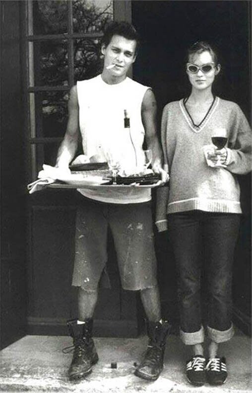 Джонни Депп и Кейт Мосс, 1994 г.