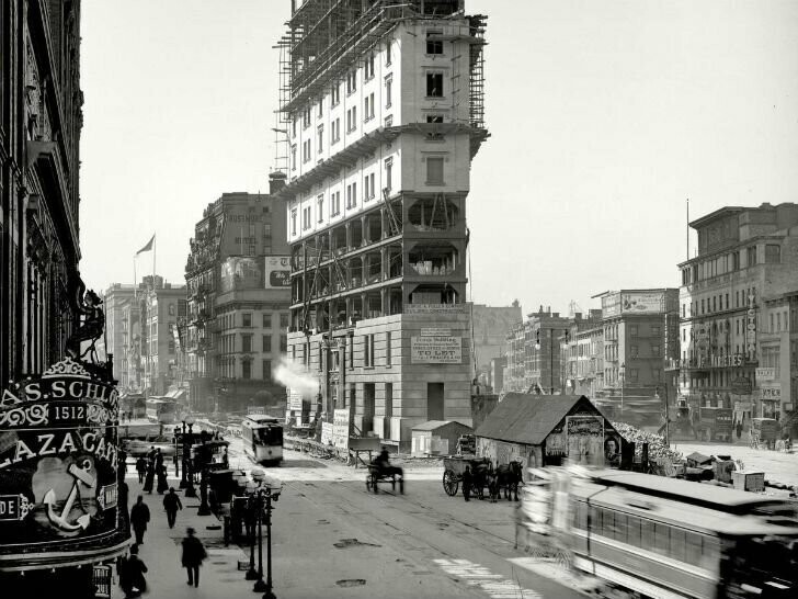 Знаменитая улица Таймс-сквер в 1903 год.