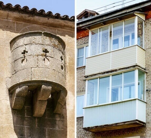 Первые балконы были построены в военных целях