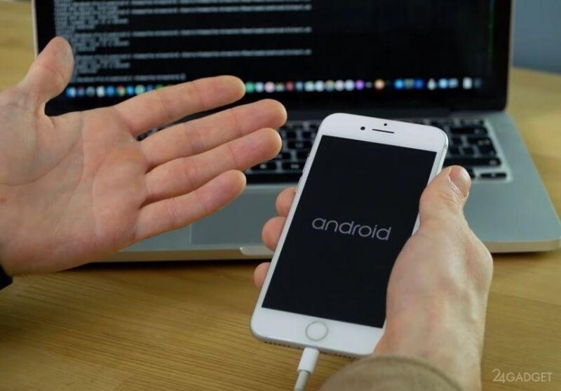 Android смогли установить на iPhone (2 фото + видео)