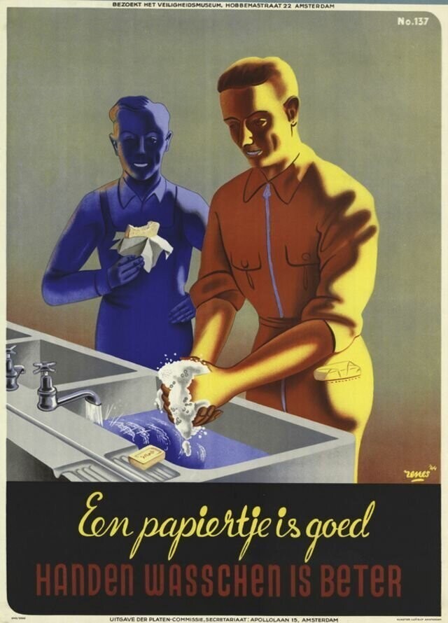 Бумага - хорошо,а мытье рук - лучше! - Голландия, 1945