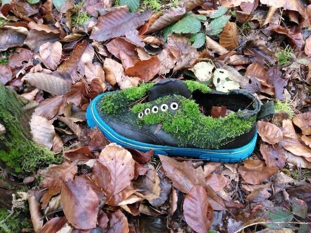 Вот такой ботинок мы увидели в лесу