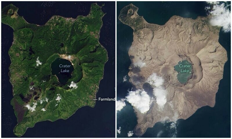 NASA показало, как "райский остров" на Филиппинах превратился в кучку пепла