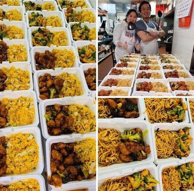 "Сегодня наш местный китайский ресторан накормил 100 человек бесплатно"