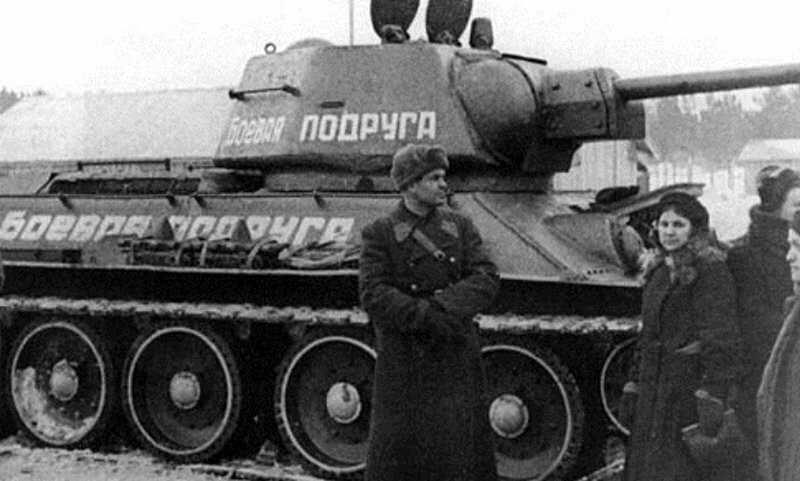 Т-34 "Боевая подруга" после восстановления выдержал испытание на полигоне Танкового биатлона