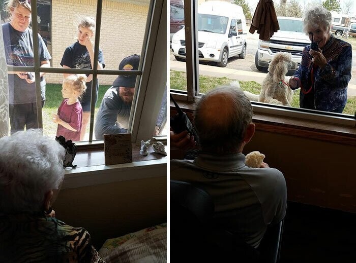 "В нашу клинику по уходу за стариками, несмотря на карантин, все время приезжают посетители"