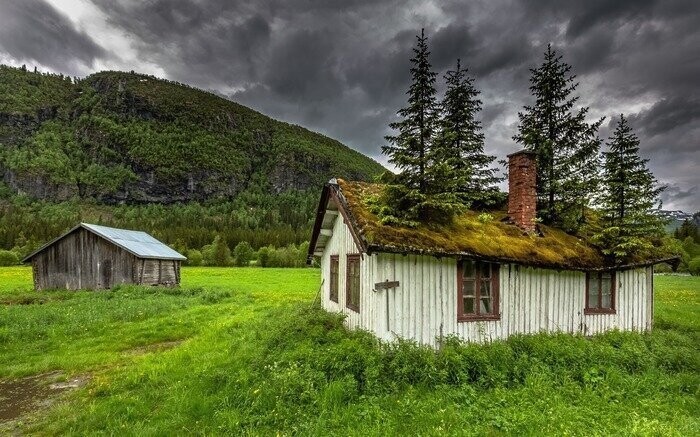 Домик с ёлочками в Норвегии