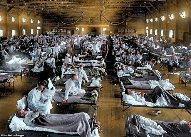 Канзасская больница во время пандемии испанского гриппа 1918 года