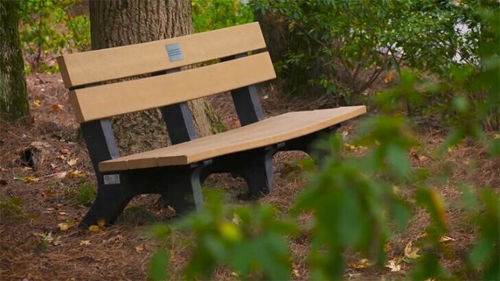 Конечным результатом всего вышеописанного процесса является вот такая симпатичная скамейка в парке