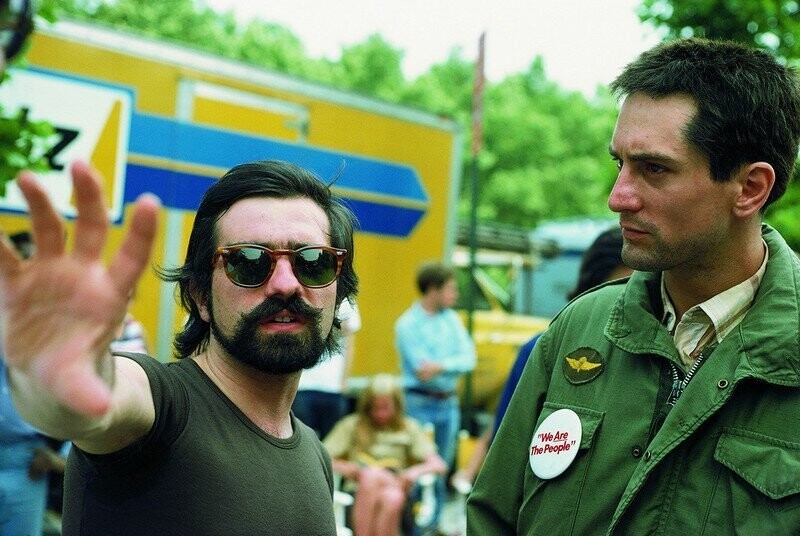 Мартин Скорсезе и Роберт Де Ниро на съемках фильма «Таксист»