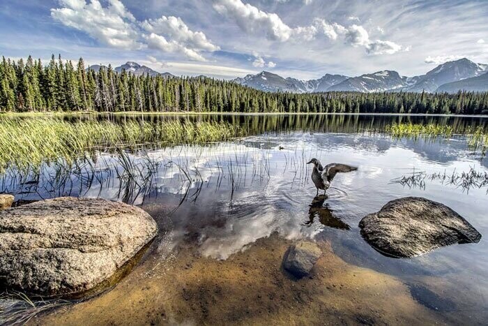 Уникальное природное явление на озере в Колорадо