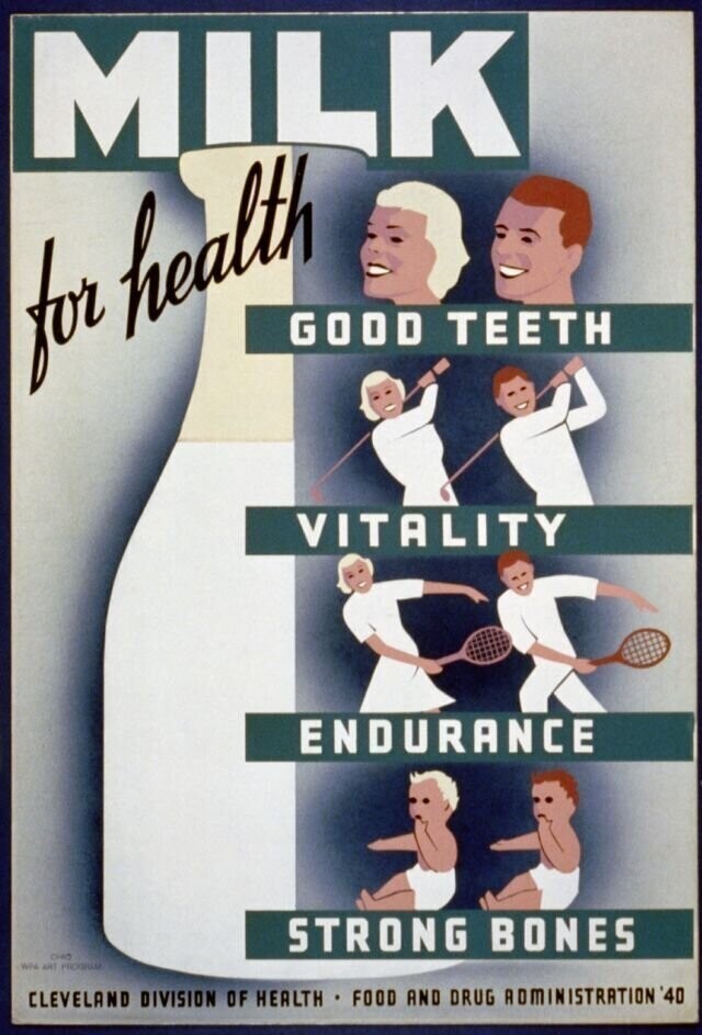 7. Плакат о пользе молока для здоровья