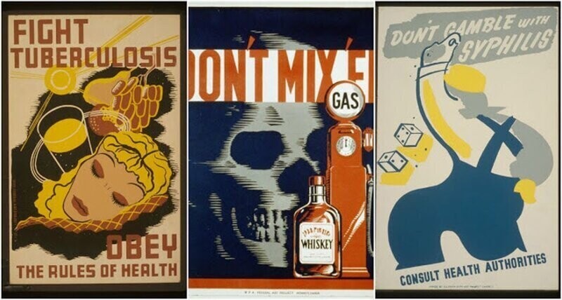 18 поучительных медицинских плакатов из США (1930-е и 1940-е годы)