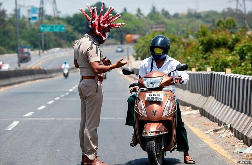 Полиция Индии арестовала более 3 тысяч человек за нарушение карантина, введен...