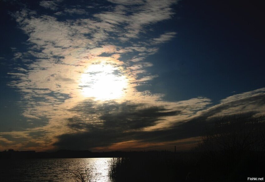 Закат на озере Харку в прошлую субботу