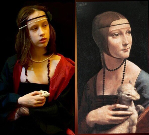 Леонардо да Винчи Дама с горностаем. 1489–1490