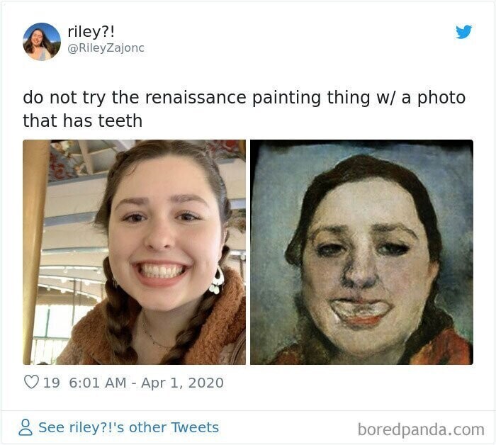 "Даже не пытайтесь сделать портрет из фотографии, на которой видны зубы!"