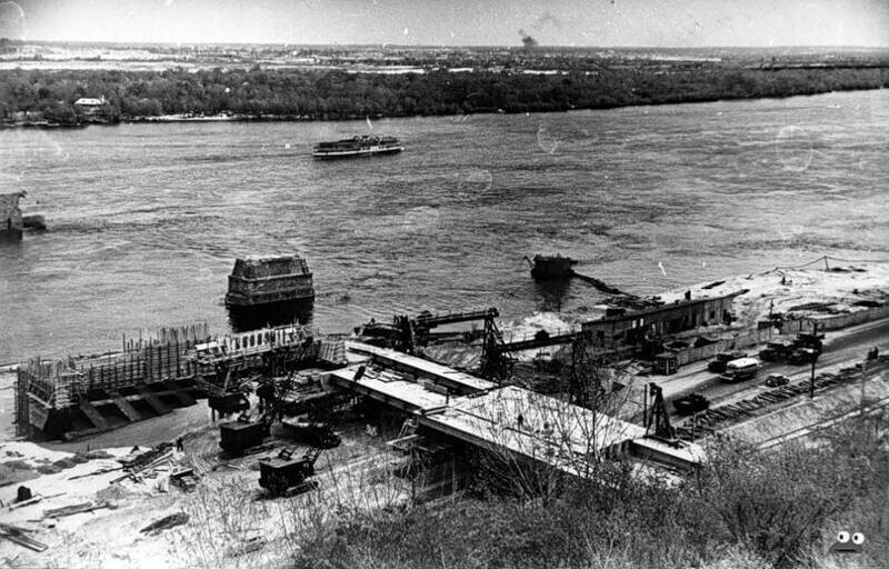 Строительство станции метро «Днепр», конец 1950-х годов