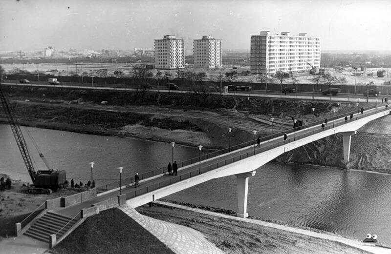 Застройка Березняков, вид с улицы Энтузиастов, ноябрь 1967 года