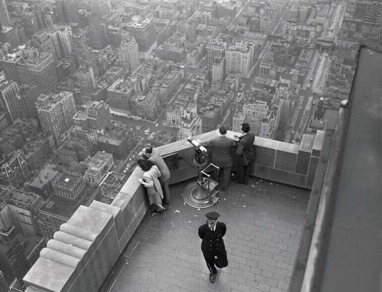 Вид с небоскрёба Empire State Building, 1947